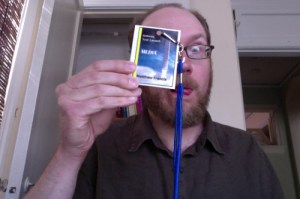 My media badge from the aborted Antares rocket test launch.