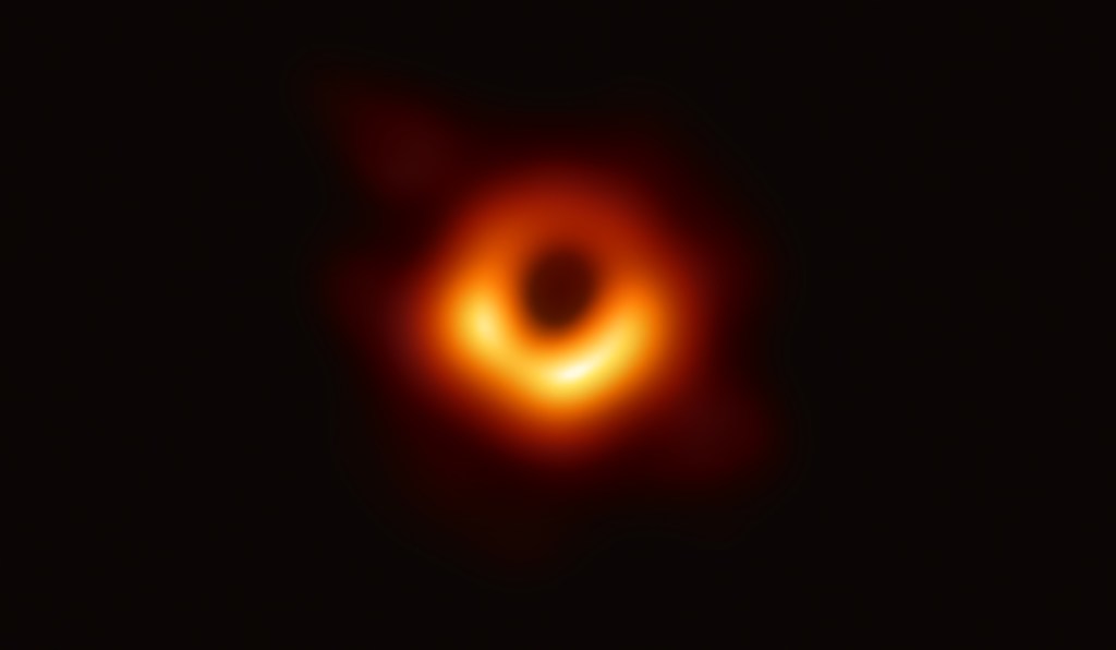 the black hole at the center of the M87 galaxy, as seen by the Event Horizon Telescope